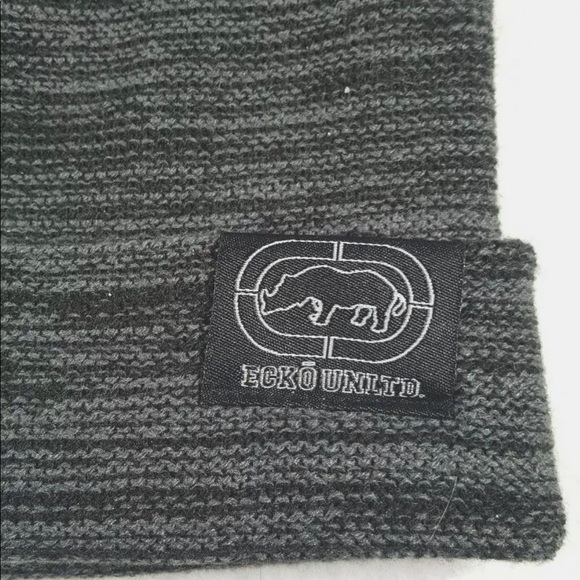 ECKO Unltd. Black Grey Beanie Rhino Brand New WT - Picture 3 of 7